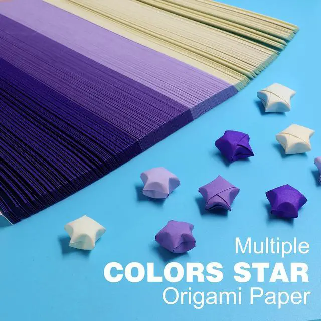 Alt view image 4 of 7 - Solid Color Star Paper Strips - 1080 Sheet, Purple Series | Origami Star Paper for Art Crafts Gift DIY Project