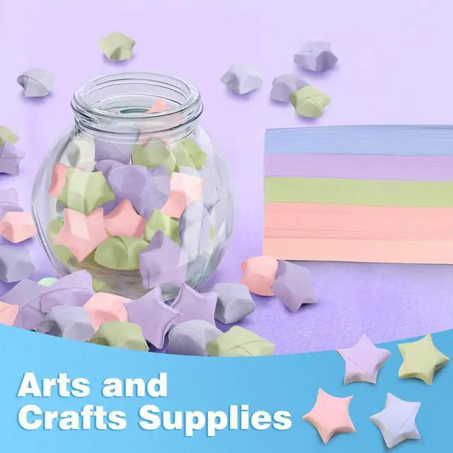 Alt view image 5 of 7 - Solid Color Star Paper Strips - 1080 Sheet, Morandi Colour | Origami Star Paper for Art Crafts Gift DIY Project