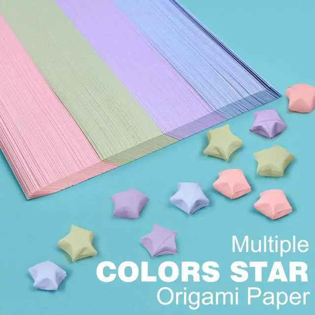 Alt view image 4 of 7 - Solid Color Star Paper Strips - 1080 Sheet, Morandi Colour | Origami Star Paper for Art Crafts Gift DIY Project