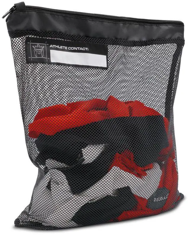 Main image of Athlete Wash Bag - Mesh Sports Laundry Bag w/Zipper Lock - Black