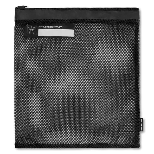 Alt view image 2 of 6 - Athlete Wash Bag - Mesh Sports Laundry Bag w/Zipper Lock - Black