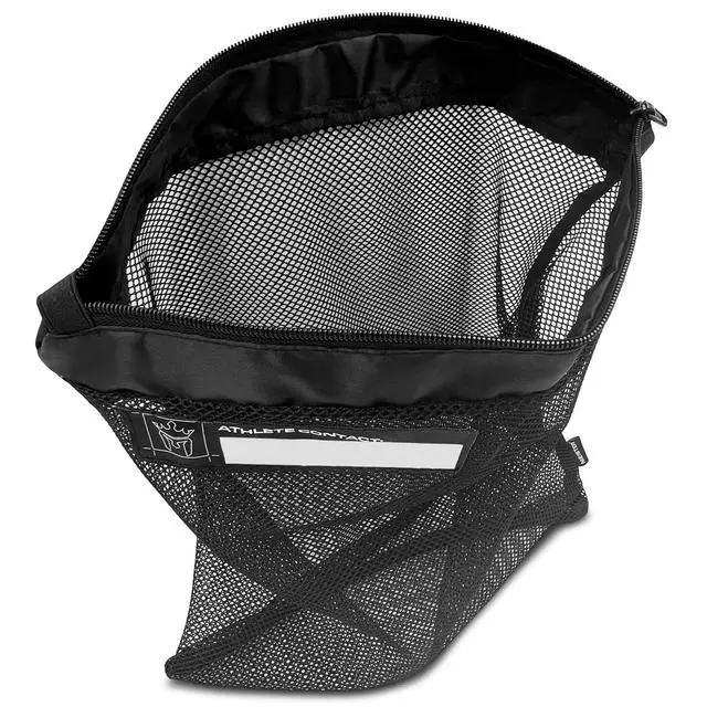 Alt view image 3 of 6 - Athlete Wash Bag - Mesh Sports Laundry Bag w/Zipper Lock - Black