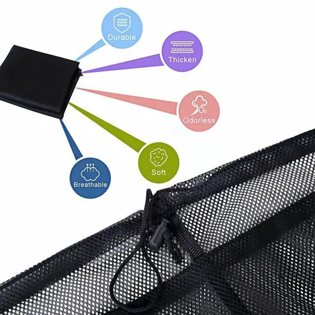 Alt view image 4 of 7 - 2-Pack Large Mesh Laundry Bag, 27x36 Inch Black | Heavy-duty mesh, lockable drawstring, Laundry Hamper Liner. Machine washable. For balls, toys, travel, sports, dorms.