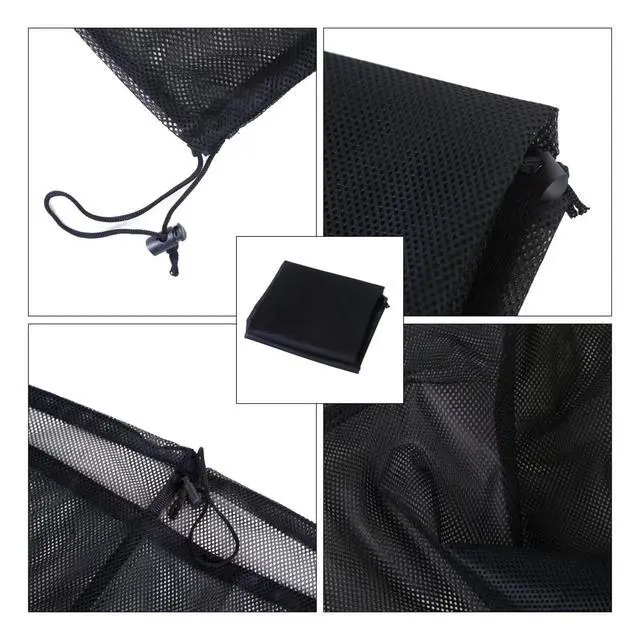 Alt view image 6 of 7 - 2-Pack Large Mesh Laundry Bag, 27x36 Inch Black | Heavy-duty mesh, lockable drawstring, Laundry Hamper Liner. Machine washable. For balls, toys, travel, sports, dorms.
