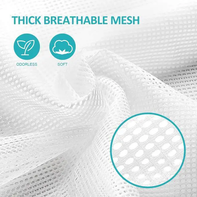 Alt view image 2 of 7 - Mesh Laundry Bags with Adjustable Shoulder Strap, 24" x 36" Heavy Duty Nylon, Drawstring Closure, 3-Pack, Mixed Colors