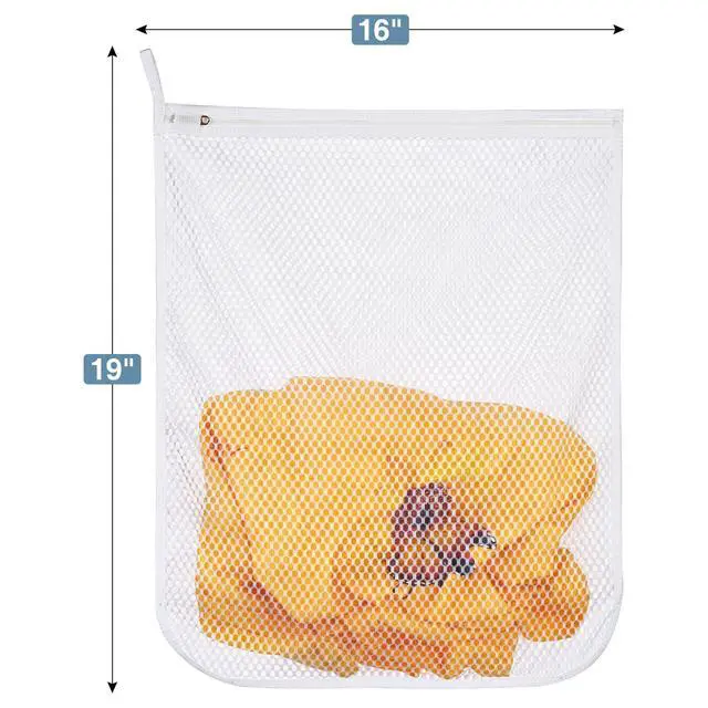 Alt view image 5 of 6 - 3 pcs Durable Honeycomb Mesh Laundry Bags for Delicates 16" x 19" (3 Large)