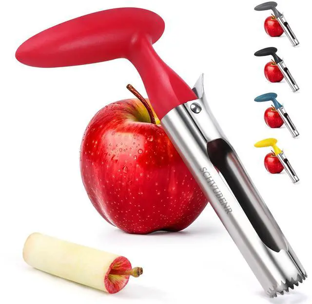 Main image of Premium Apple Corer Tool - Easy to Use and Clean - Sturdy Apple Core Remover with Sharp Serrated Blades - Stainless Steel Corers for Apple and Pear - Core Fruits with Ease(Red)