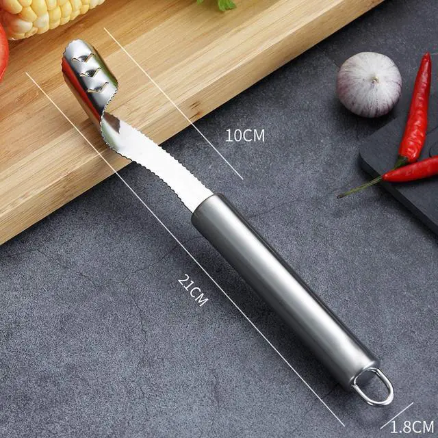 Alt view image 3 of 7 - 6 Pieces Corer and Pitter Fruit & Vegetable Multi-Function Stainless Corer and Pitter Remover Set for Apple, Pear, Cherry, Jujube, Red Dates, Berry, Chili