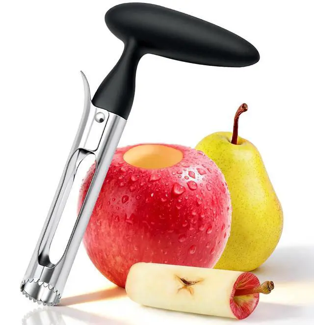 Main image of Apple Corer, Apple Corer Tool, Premium Stainless Steel Core Remover Tool | Apple Core with Ergonomic Non-Slip Handle, Sharp Serrated Blade for Easy Core Removal, For Apples, Pears and Bell Peppers