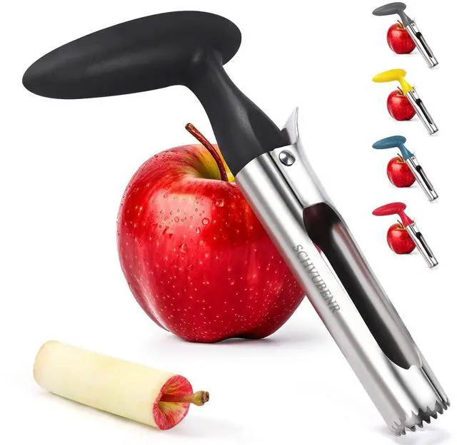 Main image of Premium Apple Corer Tool - Easy to Use and Clean - Sturdy Apple Core Remover with Sharp Serrature - Stainless Steel Corers for Apple and Pear - Core Fruits with Ease(Black)