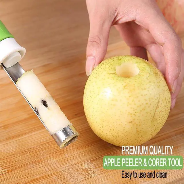 Alt view image 5 of 6 - 2 in 1 Apple Core Removal, Apple Peeler and Corer Tool, Stainless Steel Kitchen Core Removal Tool,Fruit Corer for Cored Apples, Pears, Bell Peppers, Cakes