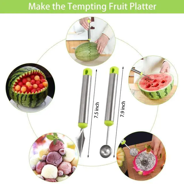 Alt view image 5 of 7 - Vegetable Corer Tool, 6 Pcs Stainless Steel Fruit and Vegetable Corer Tools for Home Kitchen Cherry Pear Jujube Zucchini Chili