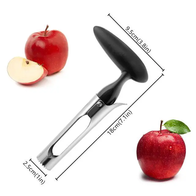 Alt view image 2 of 7 - Apple Corer, Ergonomics Handle with Sharp Serrated Blade Core Remover Tool | Sturdy and Easy to Use, Dishwasher Safe, for Remove Apple and Pear Core, Kitchen Gadget