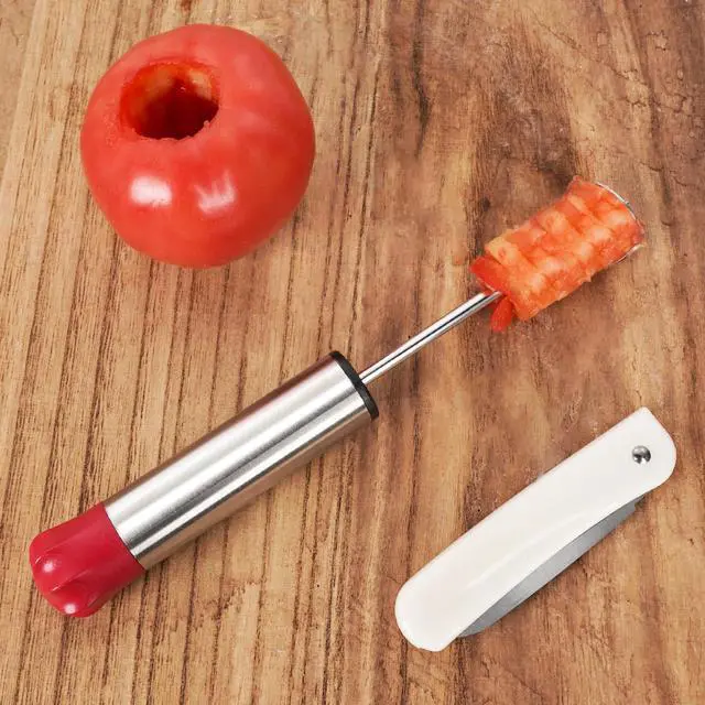 Alt view image 4 of 7 - Multi-Purpose Veggie Drill - 4 Sizes Vegetable Corer Tool | Zucchini Corer & All-in-One Vegetable Corer for Potatoes, Carrots | Ergonomic Anti-Slip Handle