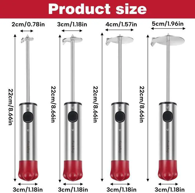 Alt view image 7 of 7 - Multi-Purpose Veggie Drill - 4 Sizes Vegetable Corer Tool | Zucchini Corer & All-in-One Vegetable Corer for Potatoes, Carrots | Ergonomic Anti-Slip Handle