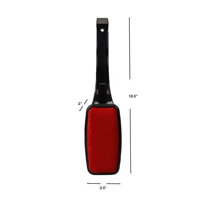 Alt view image 7 of 7 - Lint Remover for Pet Hair by Home Basics: Swiveling Lint Brushes for Clothes and Furniture | Plastic Garment Brush (Red)