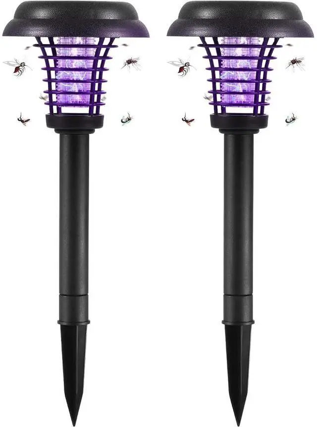 Main image of Outdoor Bug Zapper for Lawn, Solar Mosquito Repellent Mosquito Zapper Killer Waterproof Lamp Repellent for Outdoor Patio Garden Lawn Pathway (2 Packs)
