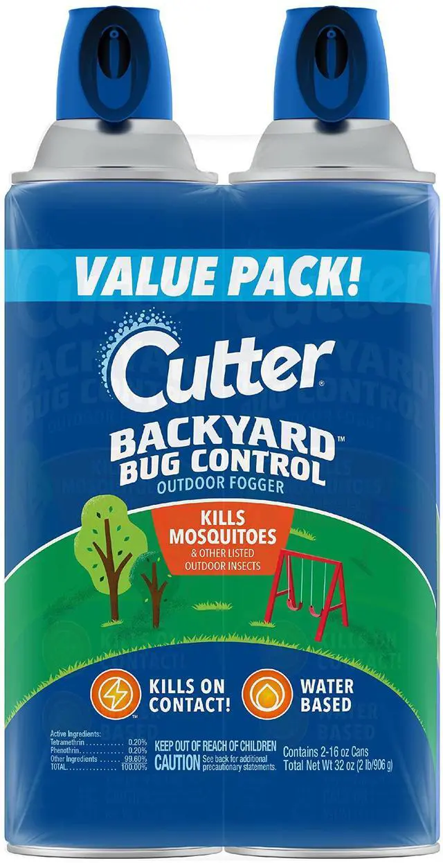Main image of Backyard Bug Control Outdoor Fogger 16 Oz, 2 Pack | Kills Mosquitoes, Gnats, Flies, Wasps & More, For Decks, Patios & Picnic Areas, Treats up to 1,200 Cu Ft