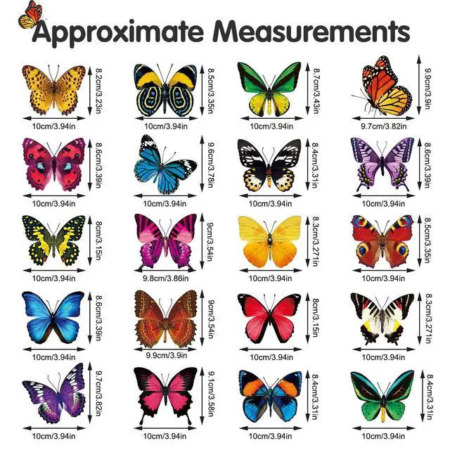Alt view image 3 of 7 - 40 Pcs Butterfly Window Stickers Clings Bird Strike Alert Decals | 40 Butterfly Glass Decals, Bird Collision Prevention, Doors & Sliding Glass, Static Cling No Glue