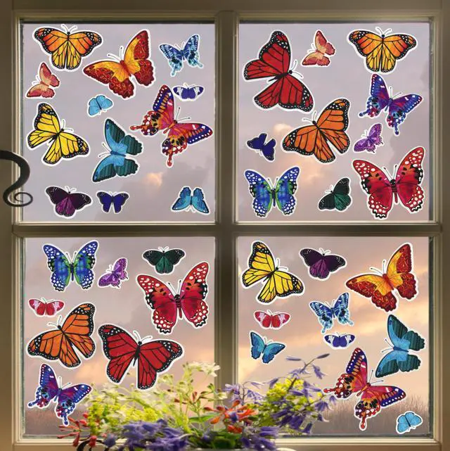 Main image of Butterfly Window Clings 100 Static Cling Vinyl Decor