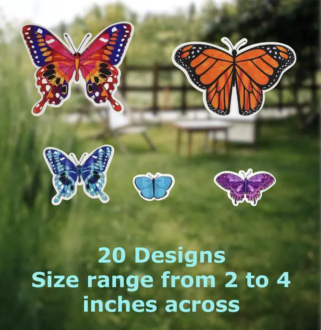 Alt view image 4 of 7 - Butterfly Window Clings 100 Static Cling Vinyl Decor