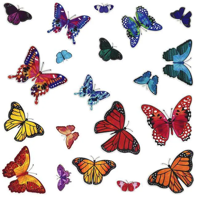 Alt view image 5 of 7 - Butterfly Window Clings 100 Static Cling Vinyl Decor