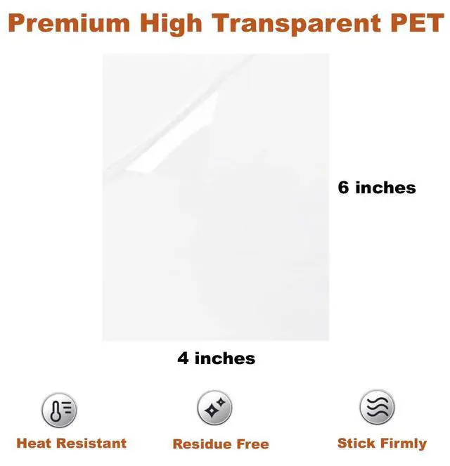 Alt view image 2 of 7 - Windshield Sticker Applicator Holder Static Cling, 10 Pack 4 x 6 in | Heat-Resistant, Clear PET, Electrostatic Film for Vehicle Stickers Application, Removal, Re-Application Car Decals