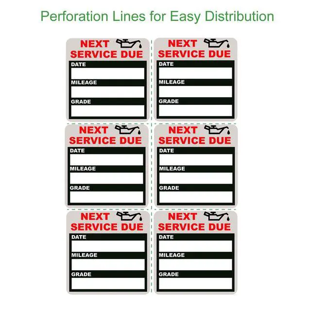 Alt view image 3 of 6 - Oil Change Stickers Static Cling, 120pcs 2x2 in for Car Windshield | Clear No Residue Oil Change Reminder Sticker for Windshield, Next Service Due Labels for Car Auto Vehicle Window