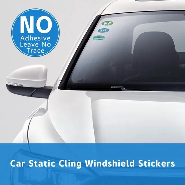 Alt view image 5 of 6 - Windshield Sticker Applicator 5 Pack 5"x7" Static Cling for Stickers Easy Application, Removal and Re-Application