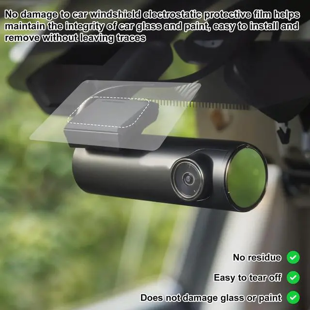 Alt view image 2 of 7 - 8 Pcs Windshield Electrostatic Sticker, Windshield Sticker Static Cling Window Films Electrostatic Protection Film Clear Weatherproof Stickers Car Window Stickers for Mounting Dashcam Anti-Scratch