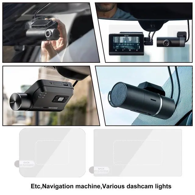 Alt view image 7 of 7 - 8 Pcs Windshield Electrostatic Sticker, Windshield Sticker Static Cling Window Films Electrostatic Protection Film Clear Weatherproof Stickers Car Window Stickers for Mounting Dashcam Anti-Scratch
