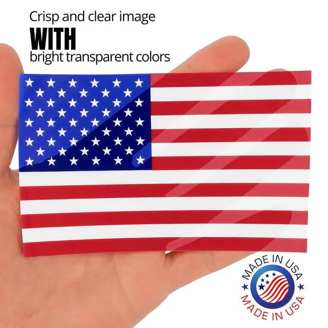 Alt view image 2 of 6 - American Flag Decal Window Clings 3 Pack Vinyl Car Decals Static Non Adhesive Stickers 3 x 5 Inches Ideal for Home, Vehicles, Trucks, RV, Jeep Windshields and Rear Windows