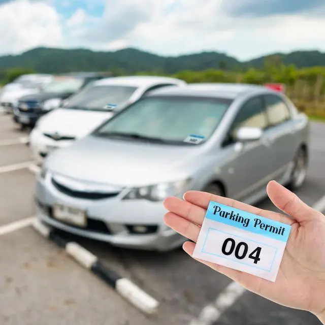 Alt view image 4 of 7 - 100 Pcs Parking Permit Sticker Static Cling, Numbered 001-100, Blue | 2x3 Inch Numbered for Car Windshield, Reusable No Residue Window Decals, Front Adhesive Cling for Vehicle Parking Permit