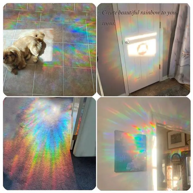 Alt view image 5 of 7 - Branch-Birds Prism Window Collision Clings for Bird Strikes | Static Glass Reminder Sticker Decals, Window Anti-Collision, Rainbow Maker, Save Birds from Hitting Windows, Non Adhesive