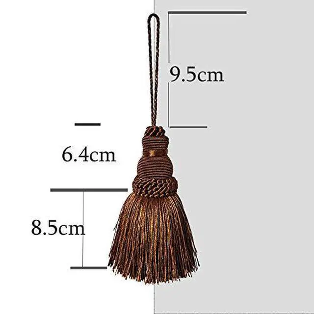 Alt view image 2 of 6 - 2Pcs Colorful Tassel Key Tassels DIY Accessories(Mix Blue) | 9.5 Inch Tassels for Crafts,Door Tassel for Knobs,Elegant Tassels for Curtain and Home Decoration,Large Decorative Tassels