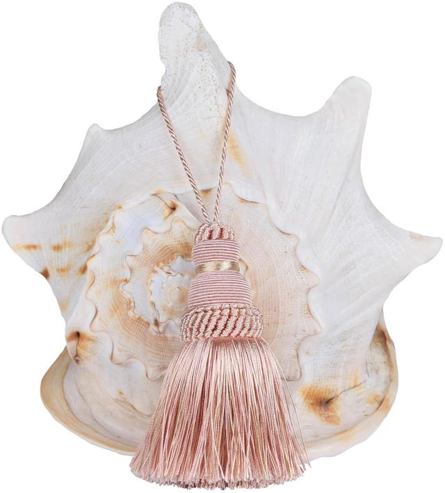 Alt view image 5 of 6 - Tassels 2 Pcs Key Tassel with Loops Handmade Craft Charms | Mix Pink, DIY Accessories, Elegant, Soft Making Curtain Home Decoration