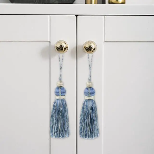 Alt view image 5 of 7 - Tassel Key Tassel with Loops for Curtain Decoration,2Pcs | Polyester Key Tassels for Key Chain Straps DIY Accessories,Handmade