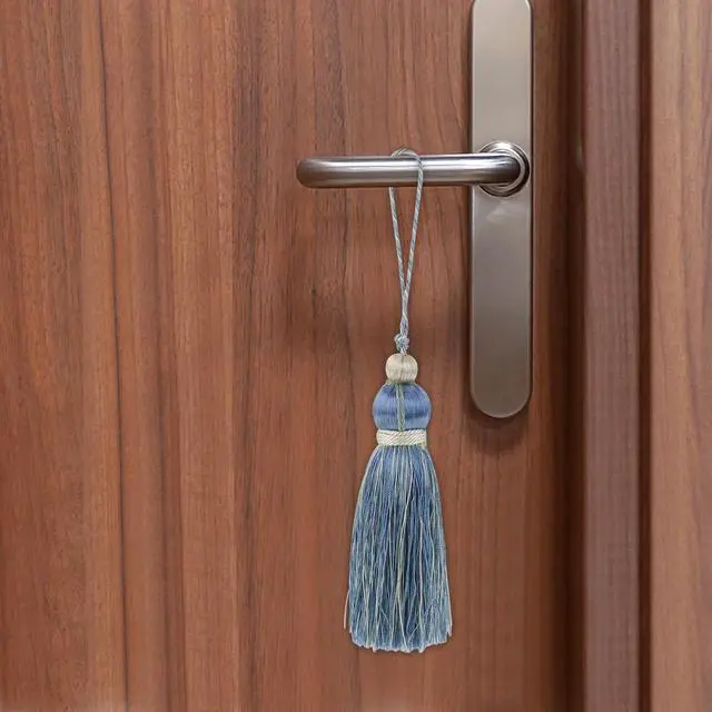 Alt view image 6 of 7 - Tassel Key Tassel with Loops for Curtain Decoration,2Pcs | Polyester Key Tassels for Key Chain Straps DIY Accessories,Handmade