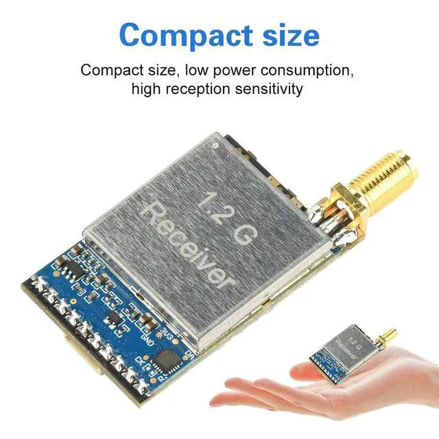 Alt view image 3 of 6 - 1080~2200MHz RX1264-CPB FPV Image Transmission Module 1.2G 64CH FM Analog Audio And Video Transmission Sensor