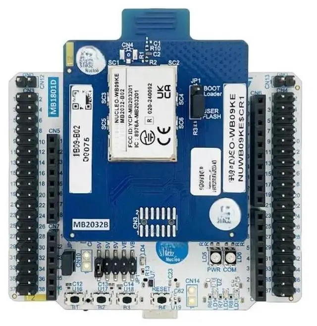 Main image of stock ultra-low power Bluetooth NUCLEO-WB09KE STM32WB09KE development board