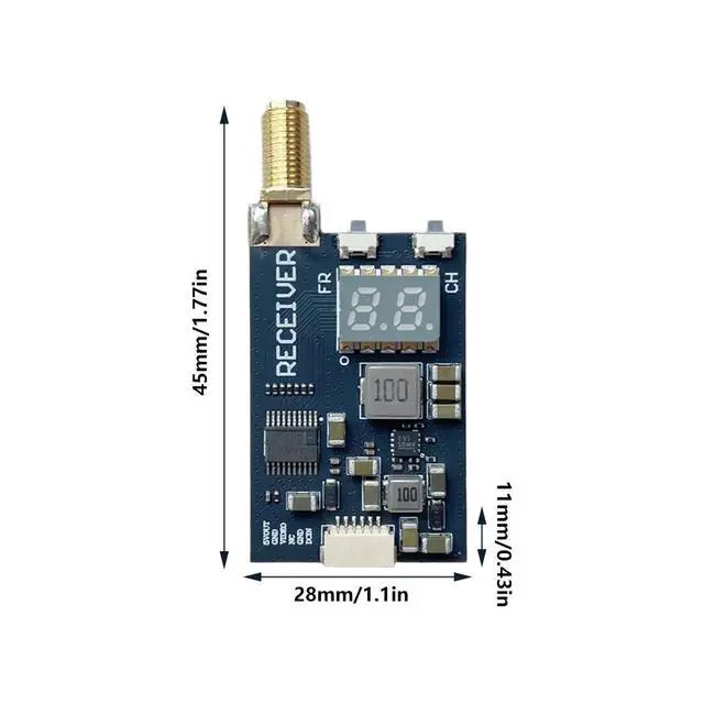 Alt view image 3 of 3 - 3.3G RX3364-CPB FPV Image Transmission Module Analog Audio & Video Receiver Module Electronic Kit