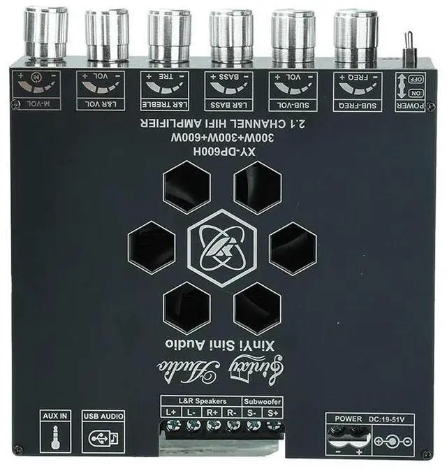 Main image of TPA3255 Amplifier XY-DP600H High Power Audio Amplifier Board 300W*2+600W Bass Output with Bluetooth for DIY Home Theater