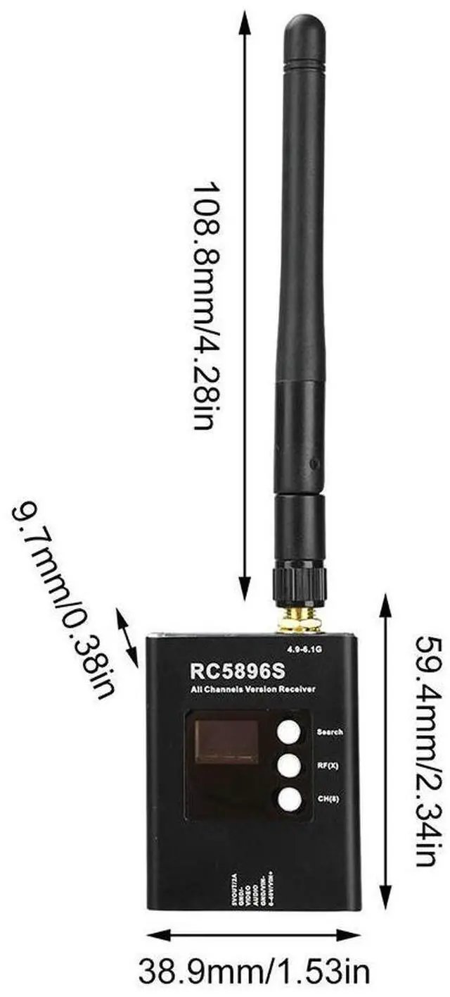 Main image of DC 6-40V RC5896S 4.9-6.1GHz 600mw 5km AV Receiver Transmitter for FPV Multicopter RC Aircraft Quadcopter