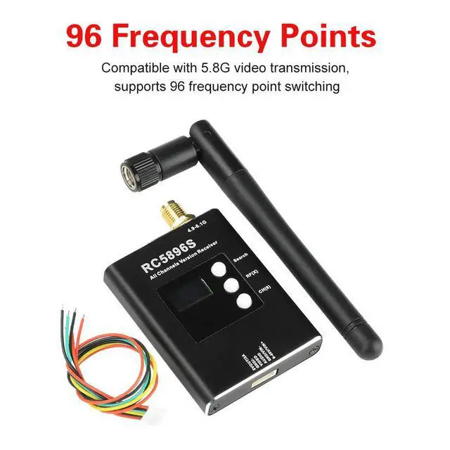 Alt view image 2 of 3 - DC 6-40V RC5896S 4.9-6.1GHz 600mw 5km AV Receiver Transmitter for FPV Multicopter RC Aircraft Quadcopter