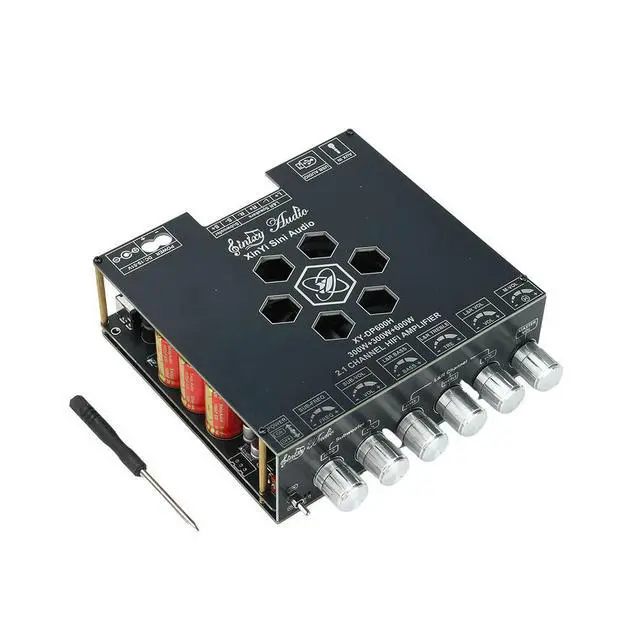 Alt view image 3 of 3 - 2 1 Channel High Power Subwoofer Amplifier XY DP600H Dual TPA3255 Chip DC 19 51V 10A Bluetooth AUX U Disk Input Cooling Fan