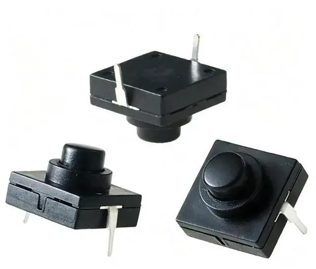 Main image of 10pcs 12X12X9.4MM Flashlight Button Switch 1A 30V CB-1212-112D 2Pin Ultra-Thin Middle Of The Feet