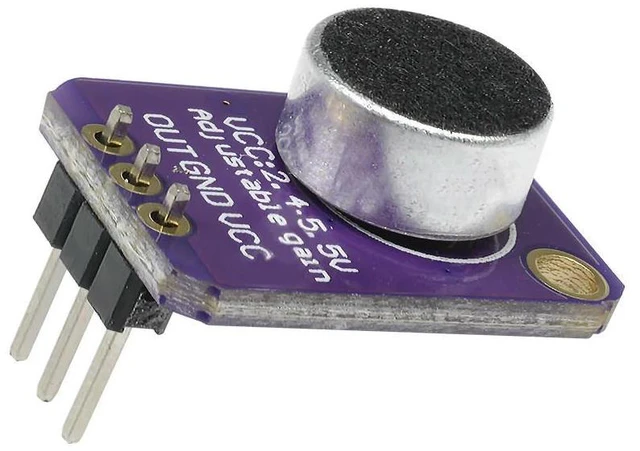 Alt view image 2 of 3 - GY-MAX4466 MAX4466 Electret Microphone Amplifier Module Adjustable Gain OUT GND VCC Amplifier Board 2.4-5V DC