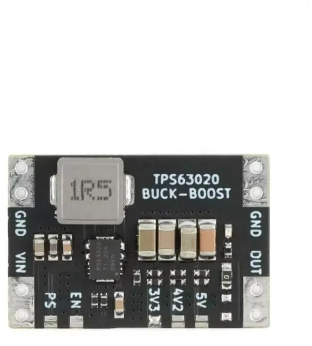 Alt view image 2 of 3 - TPS63020 3.3V 4.2V 5V Lithium USB Automatic Buck Boost Step up Down Module Microcontroller Power