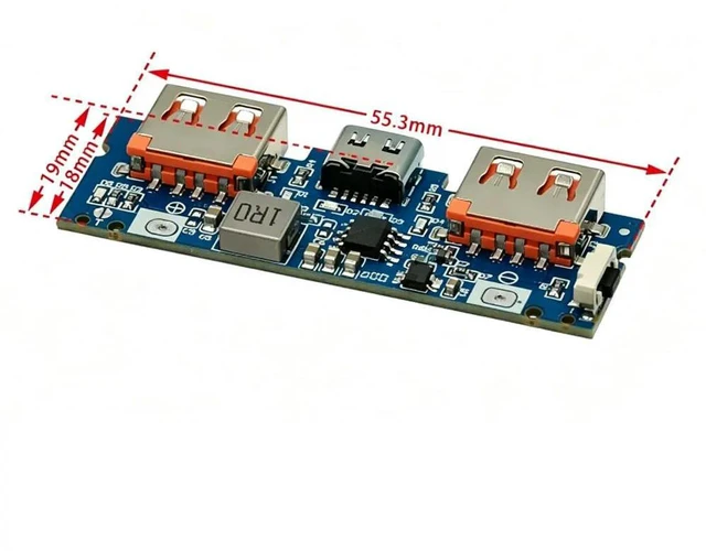 Main image of Micro/Type-C USB 5V 2.4A Dual USB Boost Charger Board Mobile Power Bank Accessories For Phone DIY