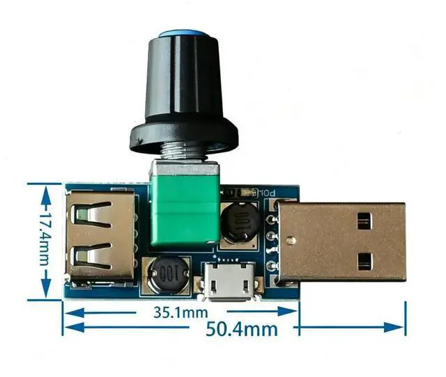 Main image of DC 4V-12V 5W XY-FS USB Fan Stepless Governor USB Fan Speed Controller Multi-Gear Auxiliary Cooling Tool